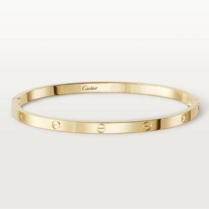 Gently Used Small Cartier Love Bracelet in Yellow Gold Size 18